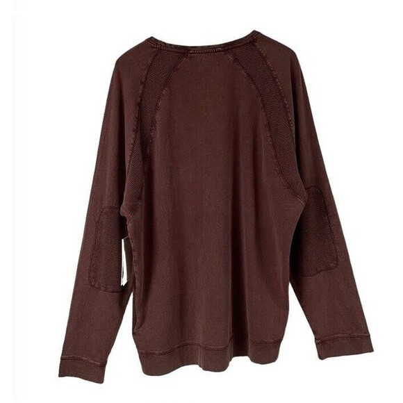 CALVIN KLEIN Knit Long Sleeve Shirt Elbow Patches Distressed Acid Wash Biker XXL - Picture 2 of 8